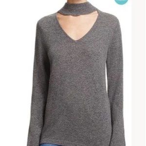 AQUA Cashmere Grey Sweater with Bell Sleeves